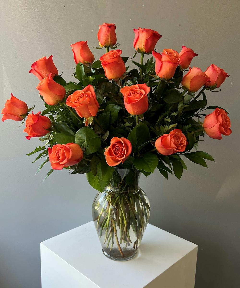 24 Orange Roses Owings Mills & Baltimore (MD) Flower Delivery