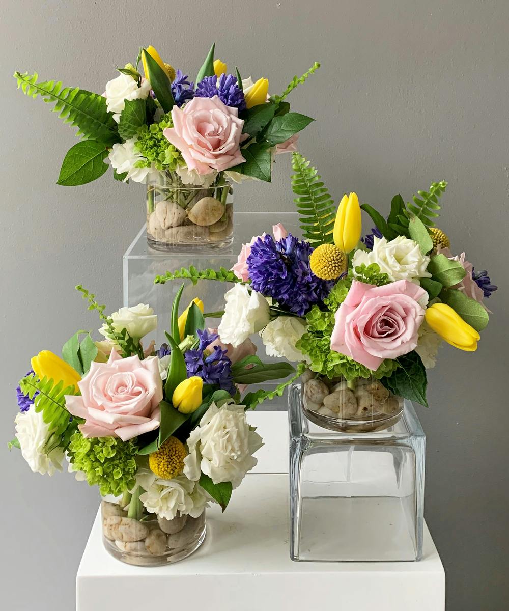 Spring Centerpiece Trio Baltimore (MD) Flower Delivery Flowers
