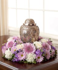 Lavender & White Cremation Wreath