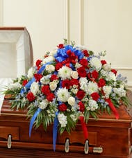 Red, White & Blue Casket Cover