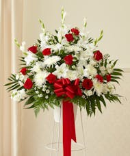 Red & White Standing Basket