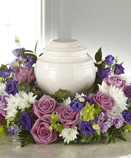 Lavender & White Urn Ring